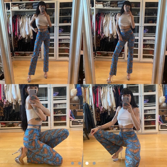 I.AM.GIA HALO PANT IN BLUE PAISLEY - Picture 3 of 4